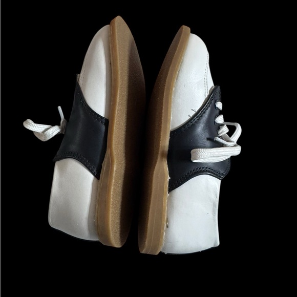 Trimfoot Oxford Black White Saddle Toddler Shoes - Picture 4 of 7